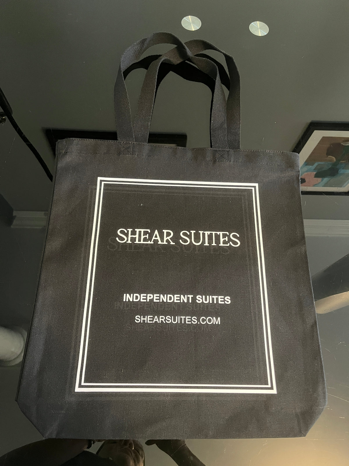 Custom Logo Tote Bag Personalized Black Canvas Tote