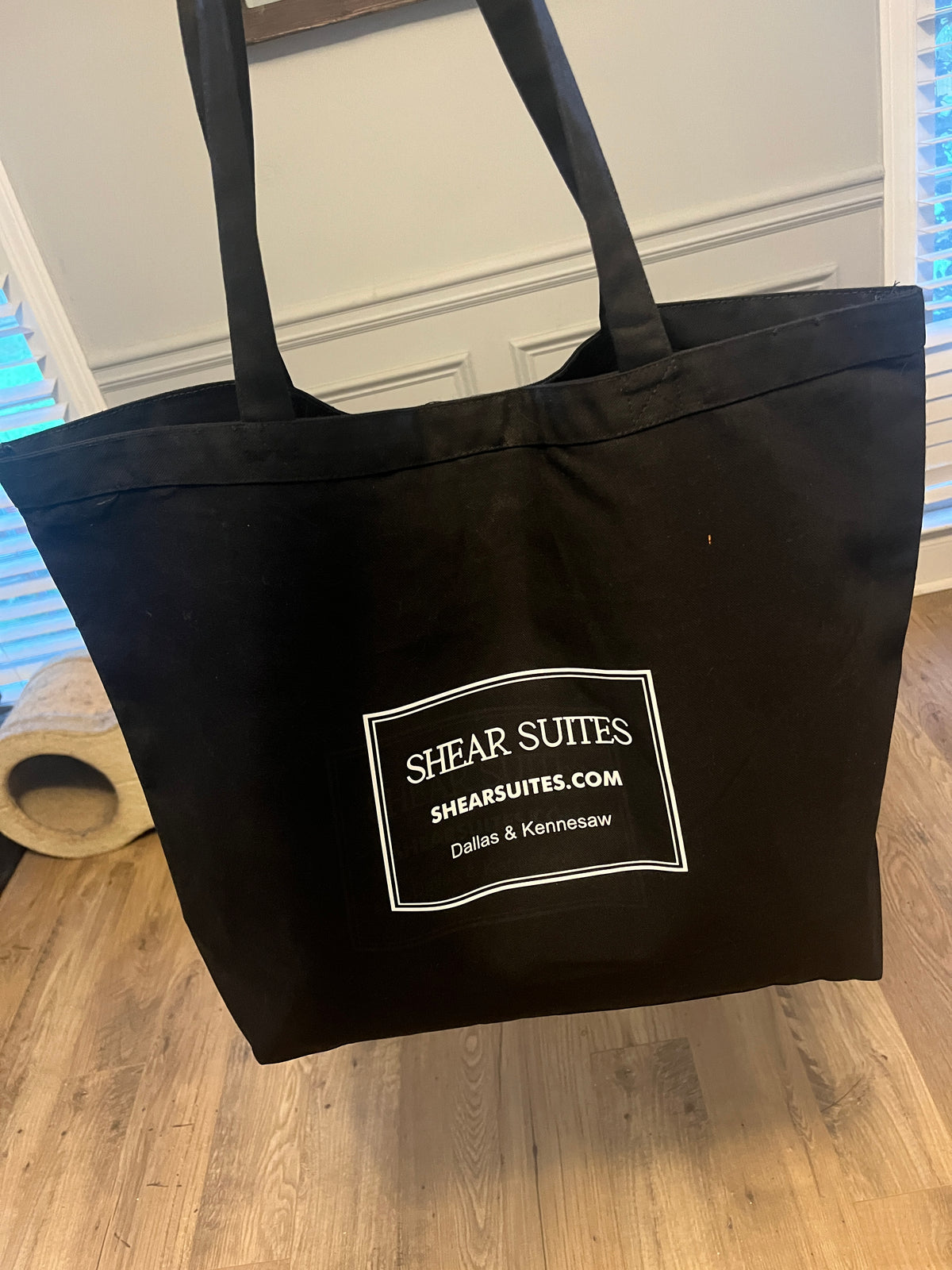 Custom Logo Tote Bag Personalized Black Canvas Tote